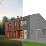 Gegenüberstellung Editor und AI Render in Archicad