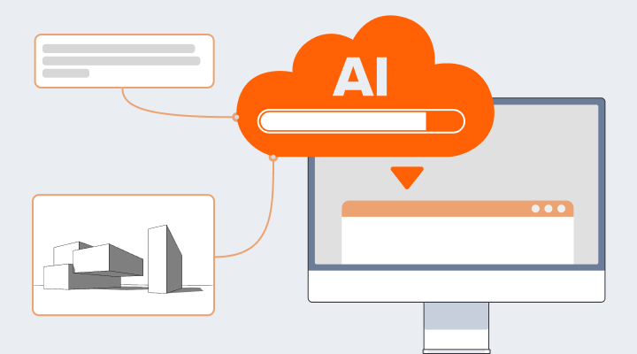 ai visualizer in the cloud card orange