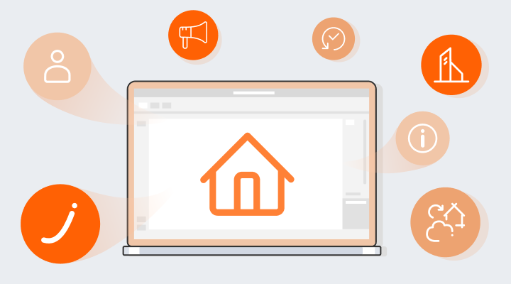 archicad in app digital onboarding home screen card orange