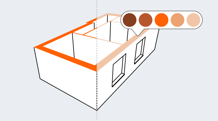 change cut fill color in bimx card orange