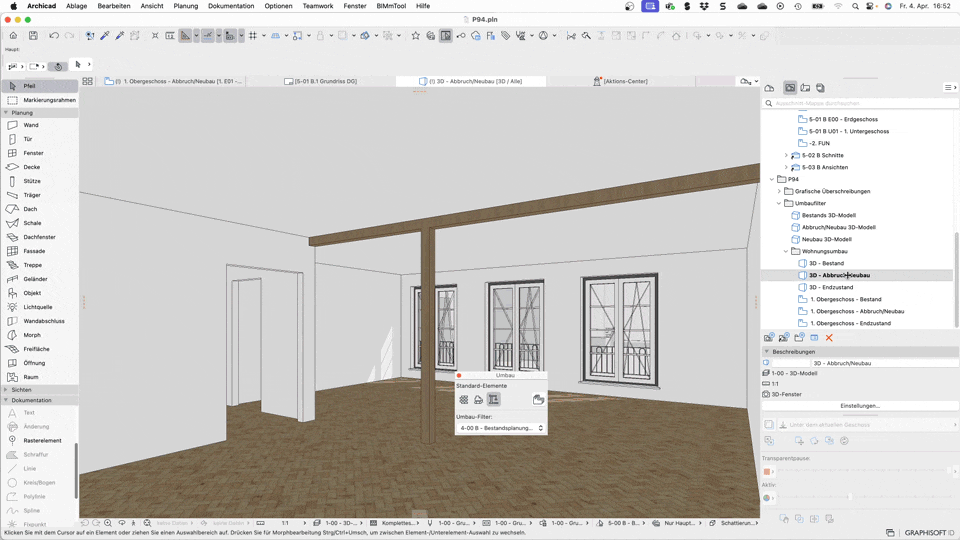 wohnungsumbau live filter 3d