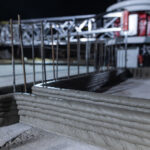modern construction of 3d houses. printed house using a 3d printer