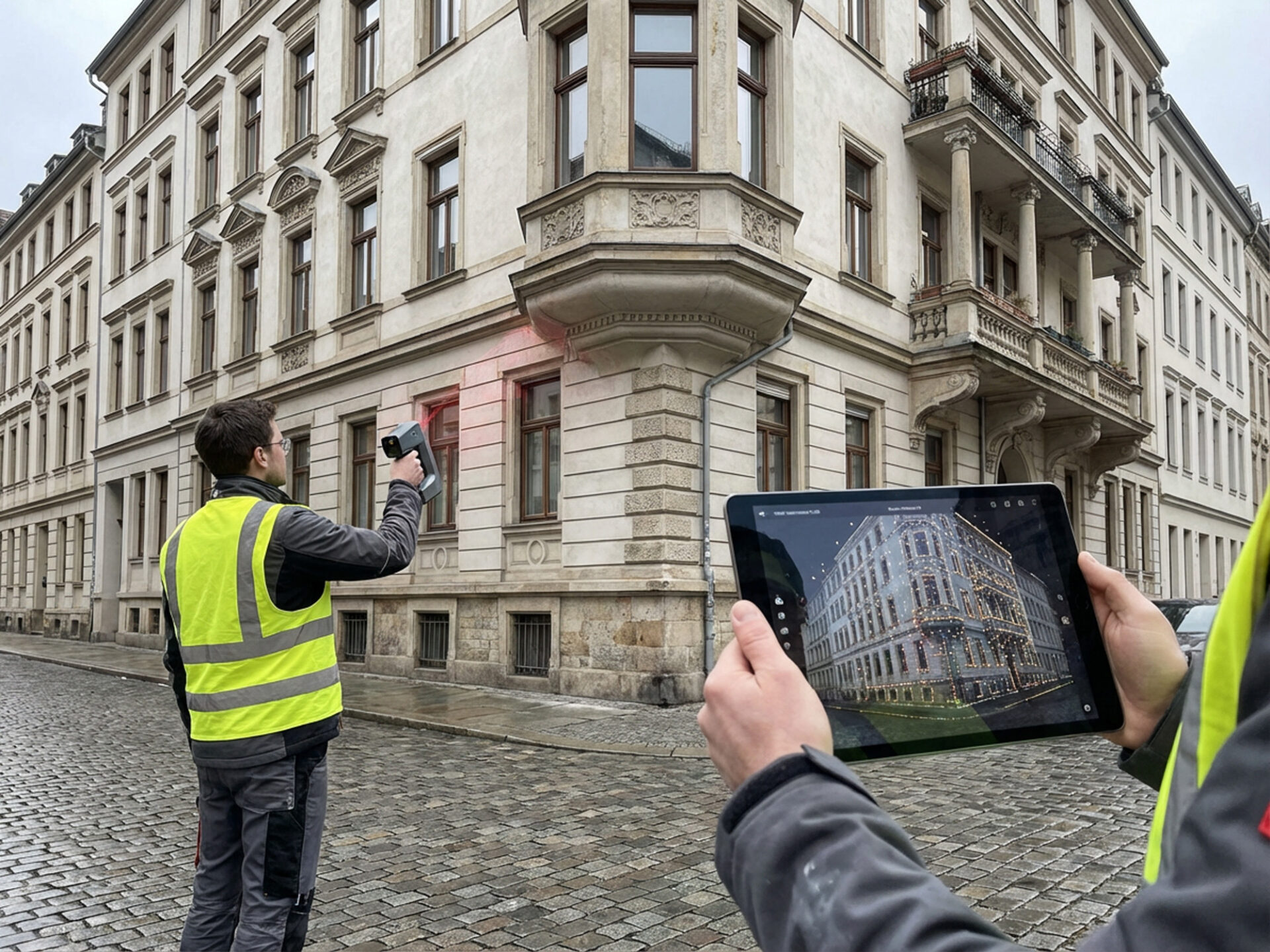 3D-Scan Bestandsfassade,KI-generiert 3D-Scan Bestandsfassade,KI-generiert