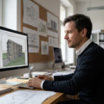 Architekt am Arbeitsplatz