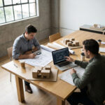 Architektenteam im Entwurfsprozess