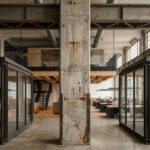 Neunutzung einer alten Industriehalle als Bürofläche